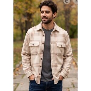 F/X Fusion Long Sleeve Twill Multi Check Shirt NWT SIZE S